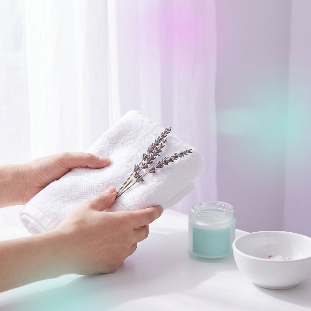 Mujer cuidando su cuerpo y bienestar en un entorno natural y relajante