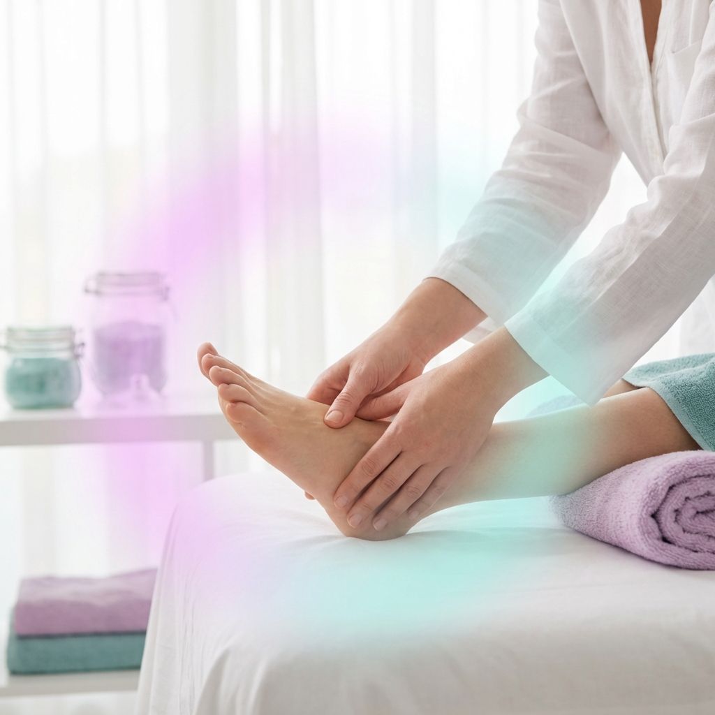 Tratamiento de fisioterapia en el pie para aliviar la fascitis plantar