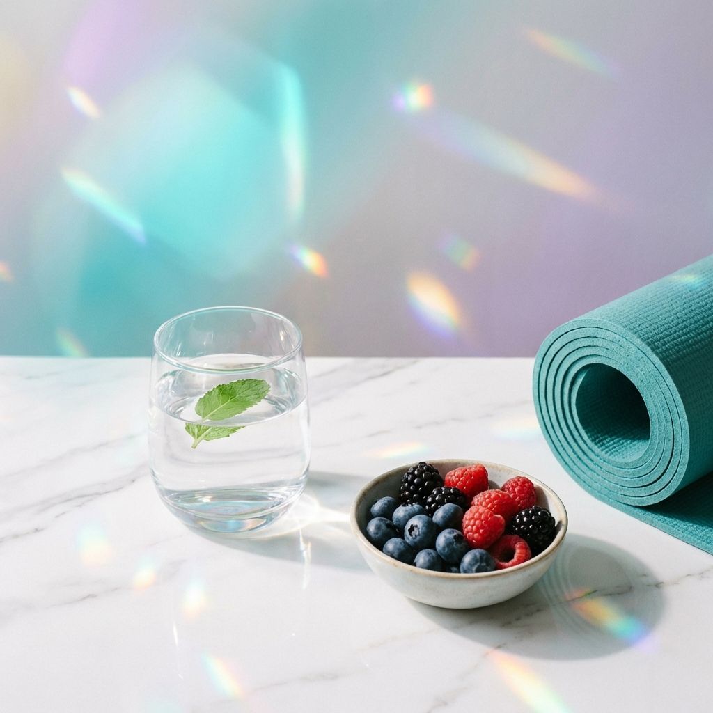 Vida saludable: hidratación, alimentación natural y yoga