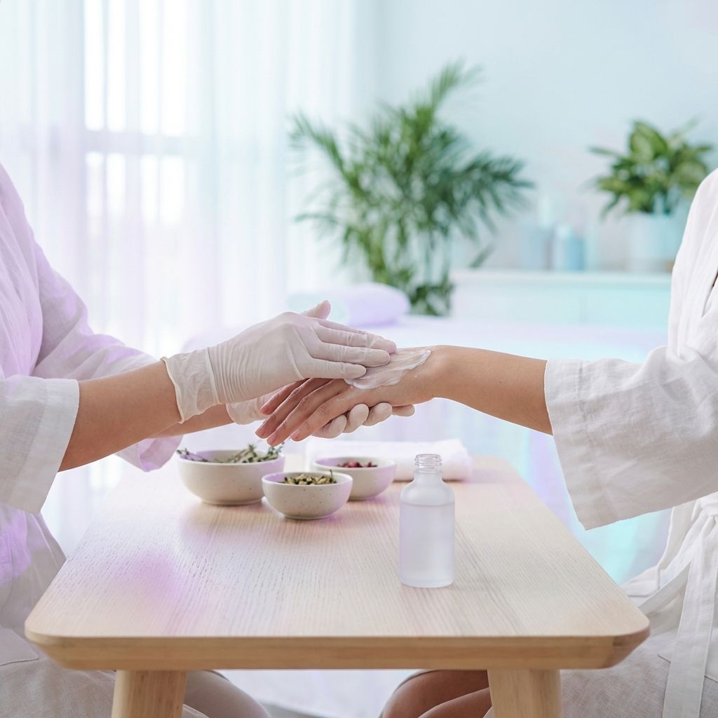 Cuidado y masaje de manos, aliviando tensión en muñecas y dedos