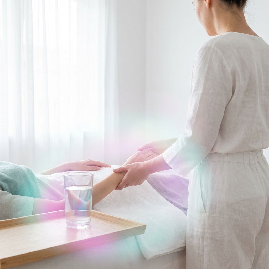 Vaso de agua pura con luz etérea, simbolizando la hidratación profunda