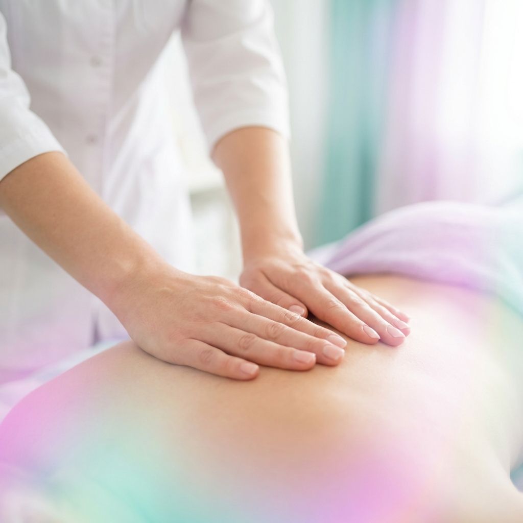 Terapeuta realizando un masaje terapéutico en la espalda para aliviar dolor y tensión
