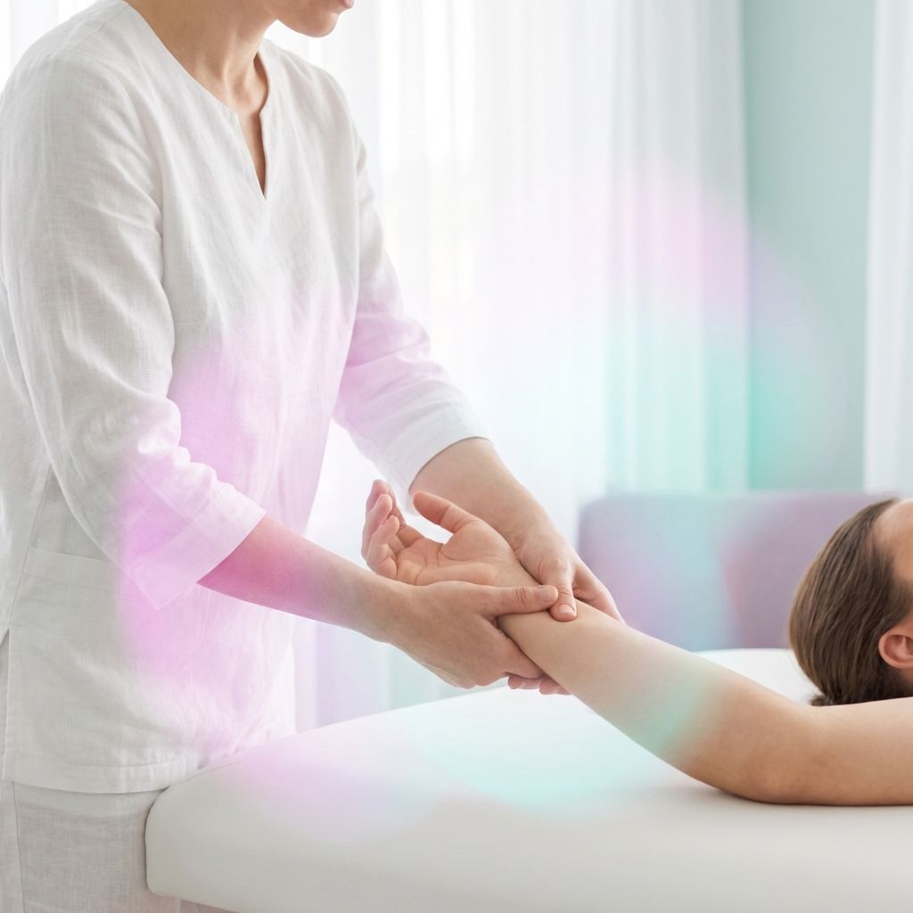 Terapeuta realizando un masaje terapéutico en la espalda para aliviar dolor y tensión